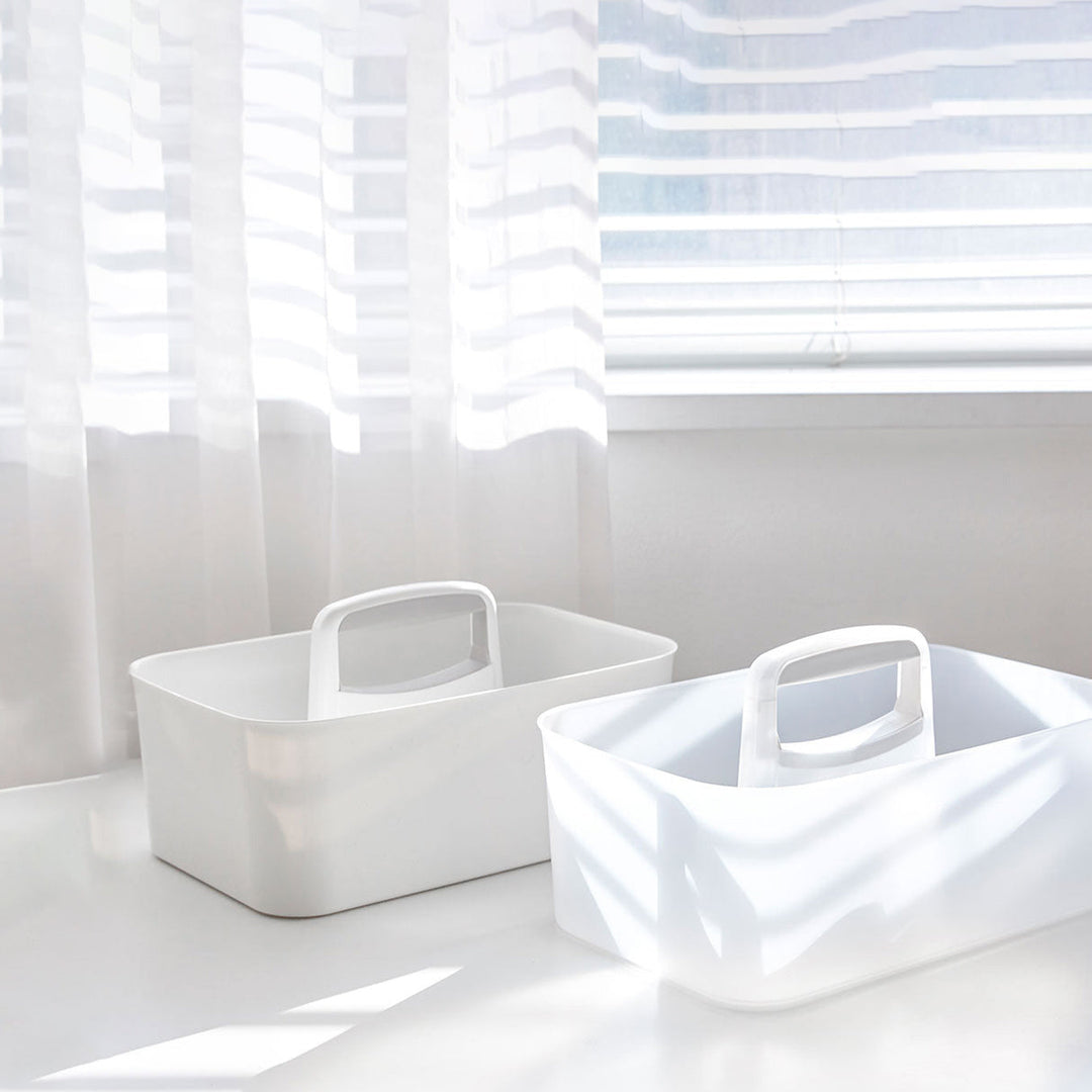 Litem | Portable Storage Organiser | Cool Grey &amp; Ivory | Porta Grande | For Office Home &amp; Kitchen