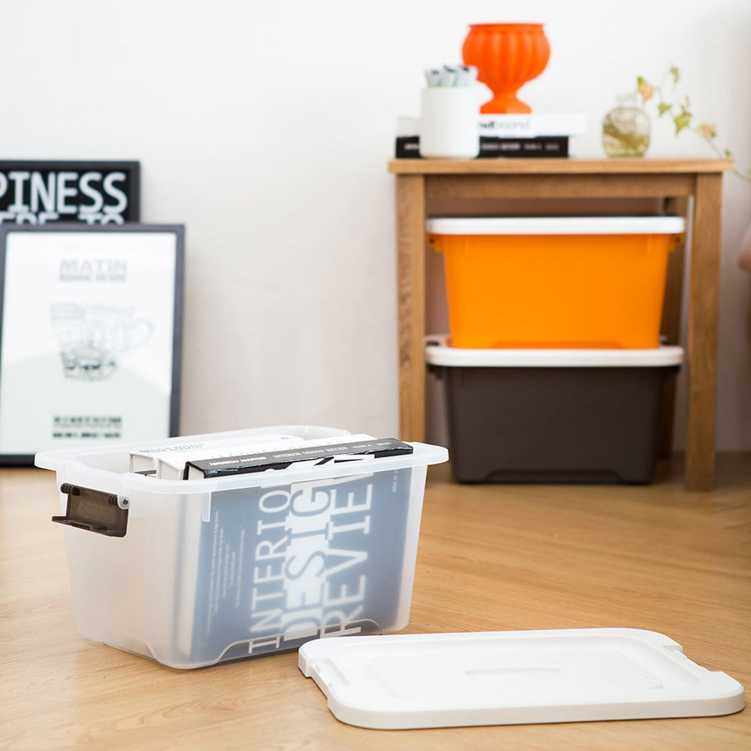 Litem | Multi Utility Storage  Box |Organizer  | 17 litres | Orange | Living Box | For Office Home &amp; Kitchen