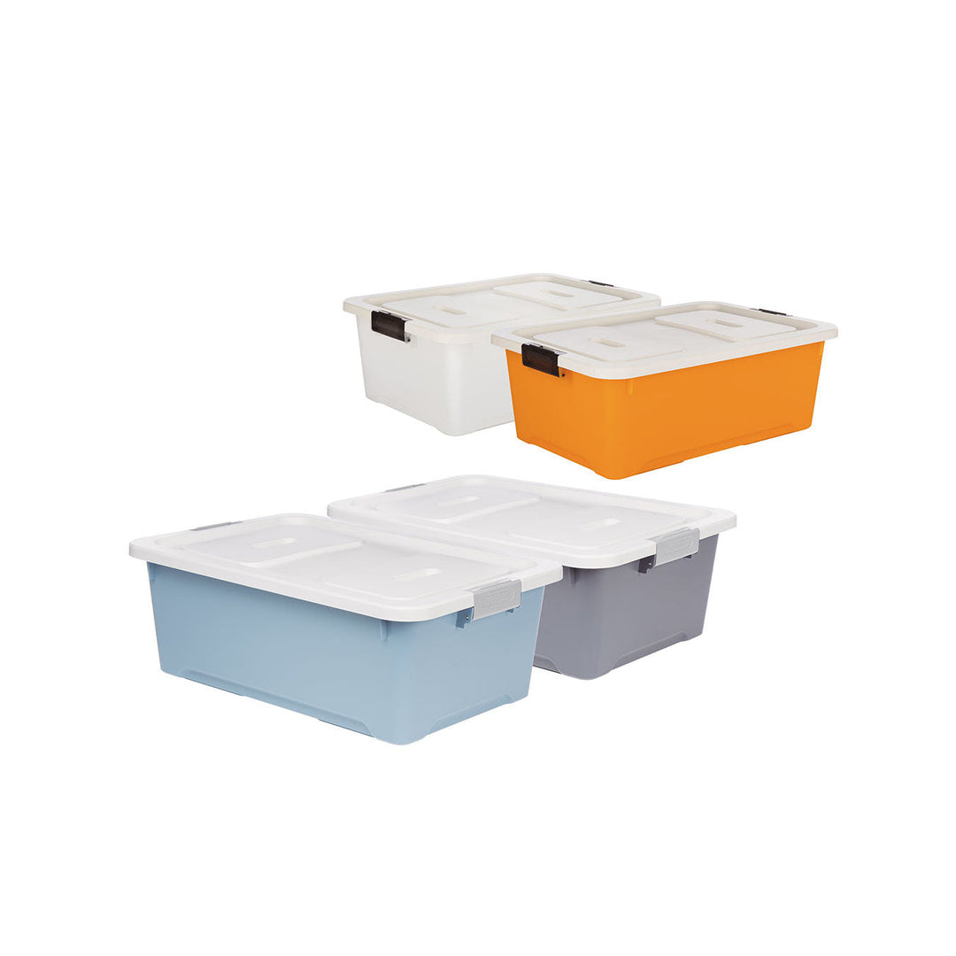Litem | Multi Utility Storage  Box |Organizer  | 17 litres | Orange | Living Box | For Office Home &amp; Kitchen