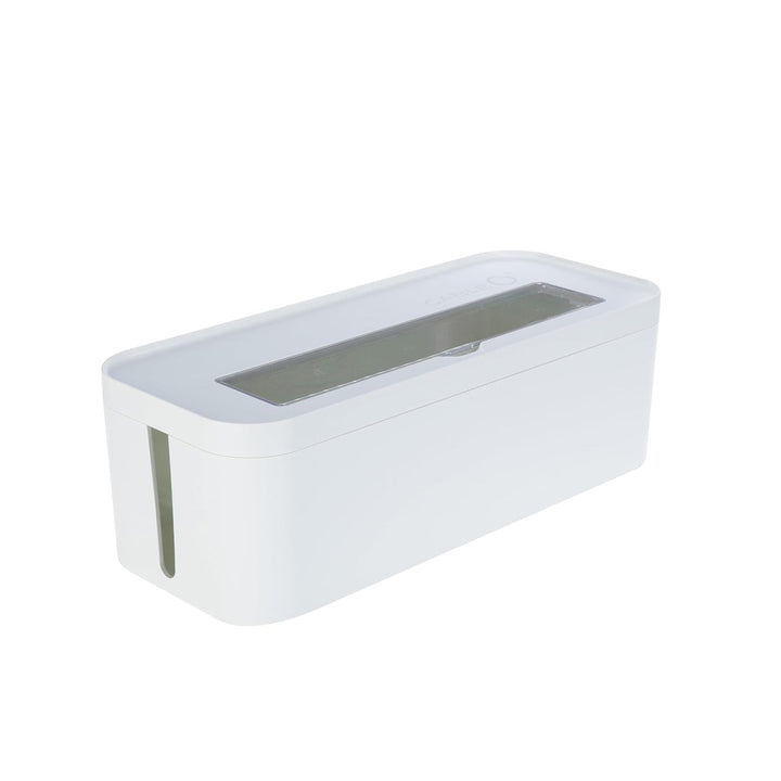 Litem | White | Cable Management Box &amp; Charging Stand | Desk Organizer