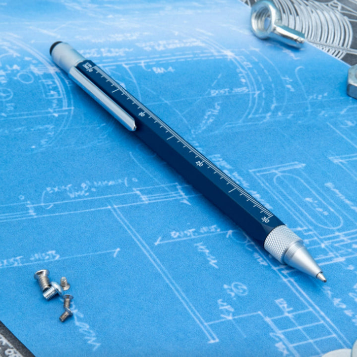 Monteverde 9 Function Tool Ball Pen - Navy Blue CT - Aarcaai