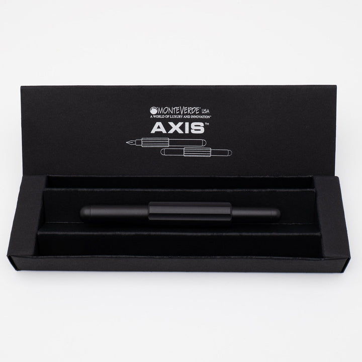 Monteverde Axis Fountain Pen - Matte Black - Aarcaai