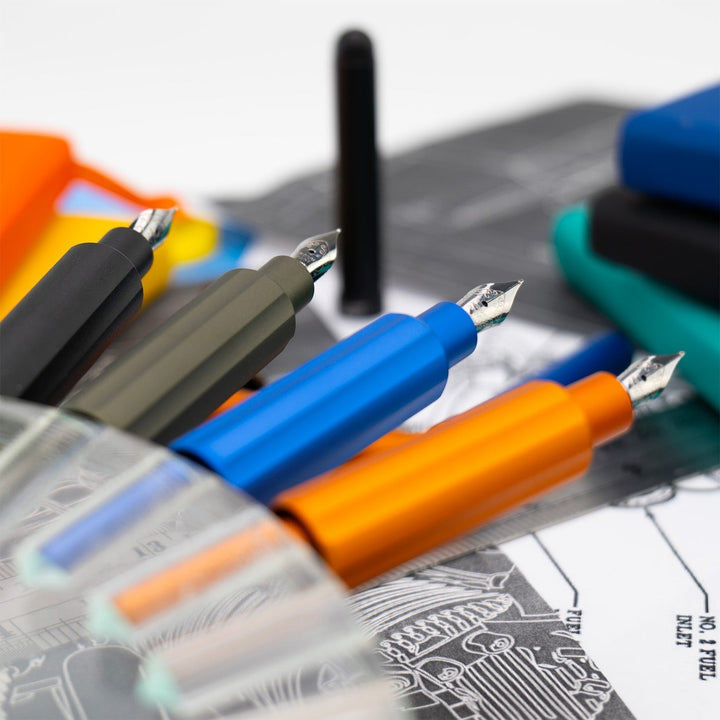 Monteverde Axis Fountain Pen - Matte Blue - Aarcaai