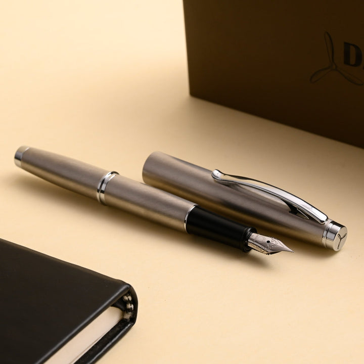 Monteverde Dakota Fountain Pen - Stainless Steel CT - Aarcaai