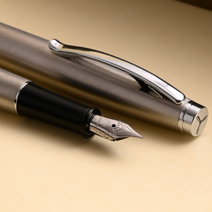 Monteverde Dakota Fountain Pen - Stainless Steel CT - Aarcaai