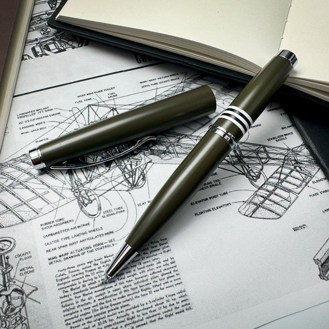 Monteverde Dakota Roller Ball Pen - Military Green CT - Aarcaai