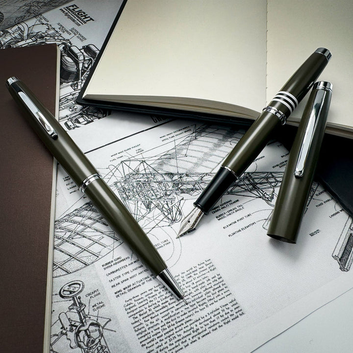 Monteverde Dakota Roller Ball Pen - Military Green CT - Aarcaai