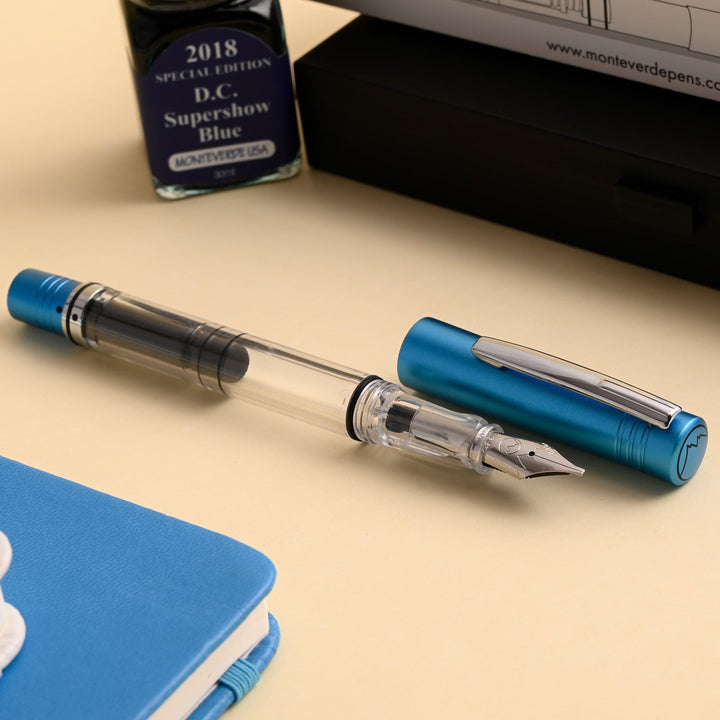 Monteverde MP1 Fountain Pen - Bright Blue CT - Aarcaai
