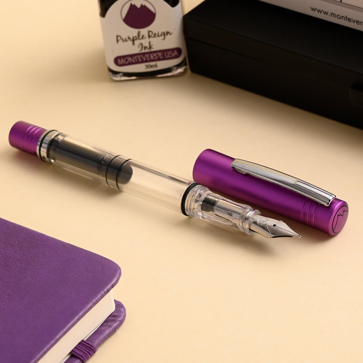 Monteverde MP1 Fountain Pen - Purple Frost CT - Aarcaai