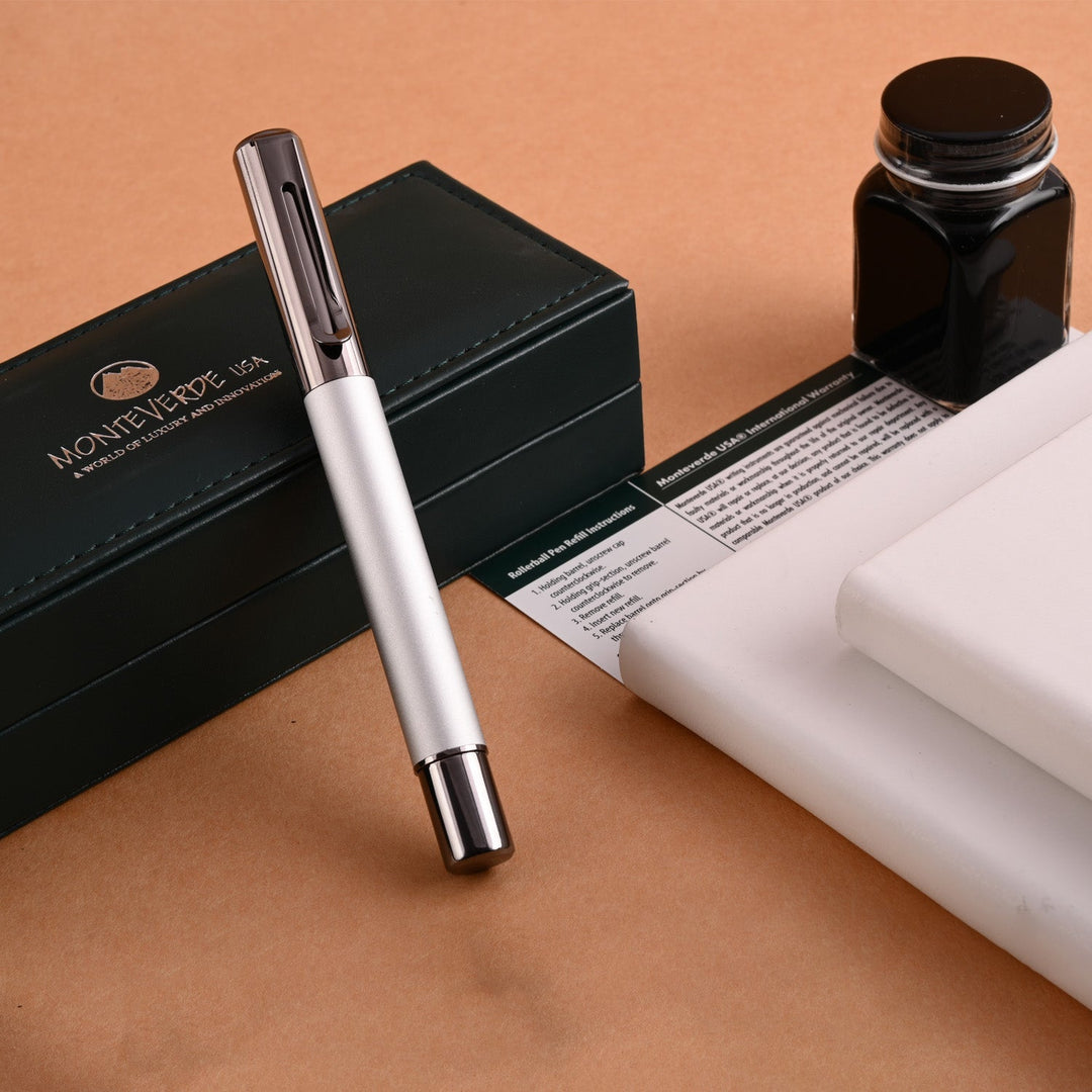Monteverde Ritma Roller Ball Pen - Silver - Aarcaai