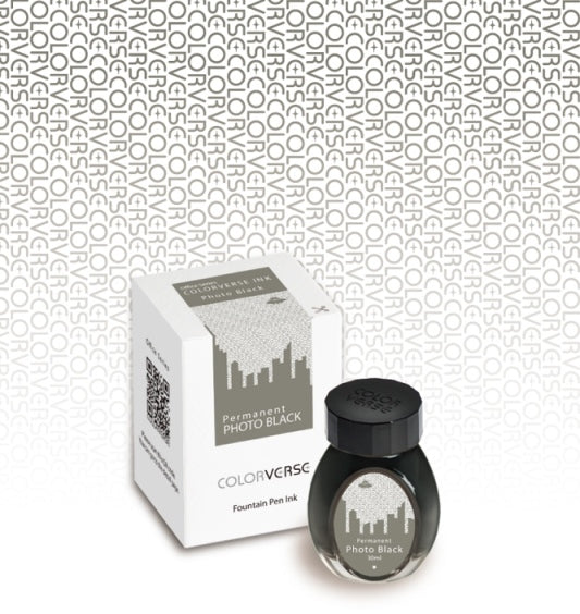 Colorverse | Office Series | Fountain Pen Ink | Permanent Photo | Black | 30ml - Aarcaai