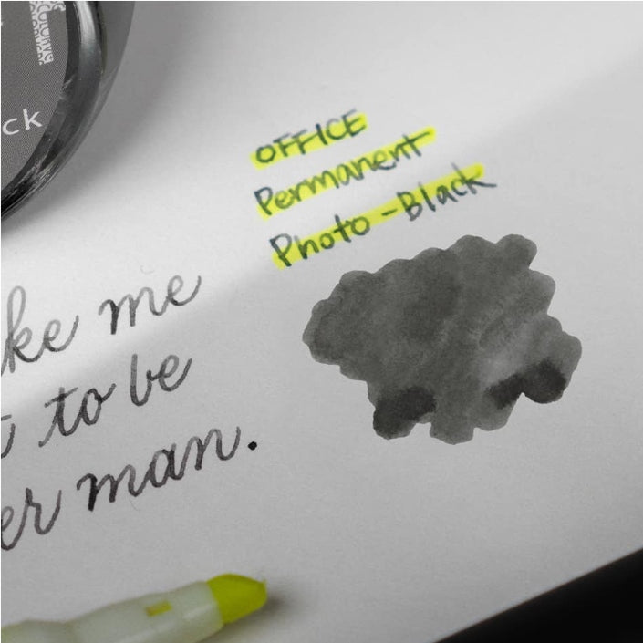 Colorverse | Office Series | Fountain Pen Ink | Permanent Photo | Black | 30ml - Aarcaai