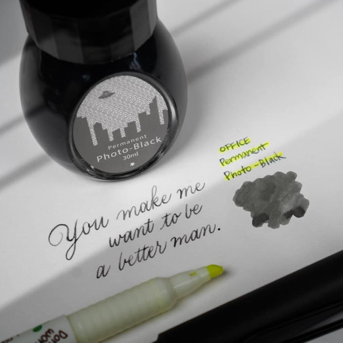 Colorverse | Office Series | Fountain Pen Ink | Permanent Photo | Black | 30ml - Aarcaai
