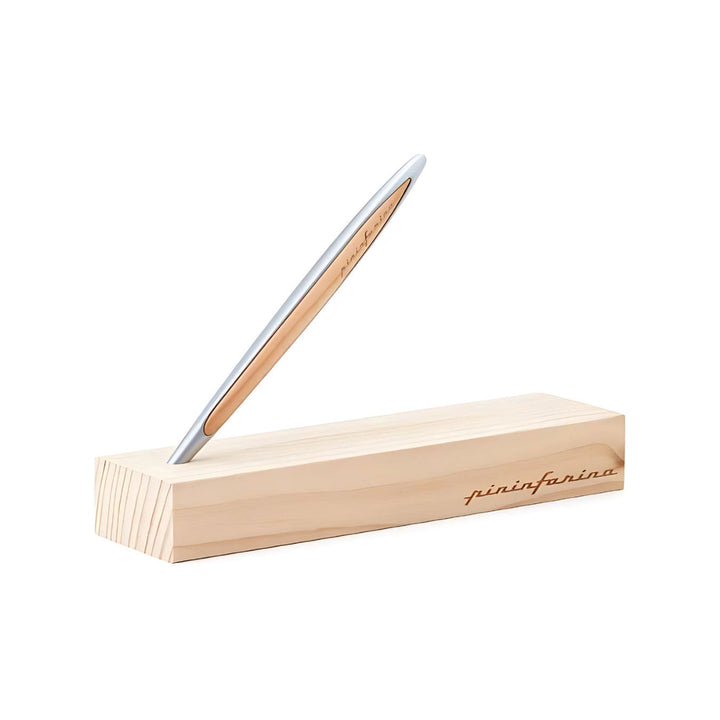 Pininfarina | Cambiano | Cedarwood | Classic Ethergraf  metal alloy tip | Solid Wood Desk Stand