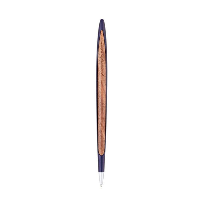 Pininfarina | Cambiano Classic Ink | Ballpoint Pen | Blue |  Solid Wood Desk Stand