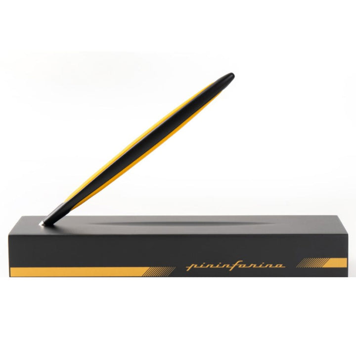 Pininfarina | Cambiano Race | Yellow | Ballpoint Pen | Racing Desk Stand