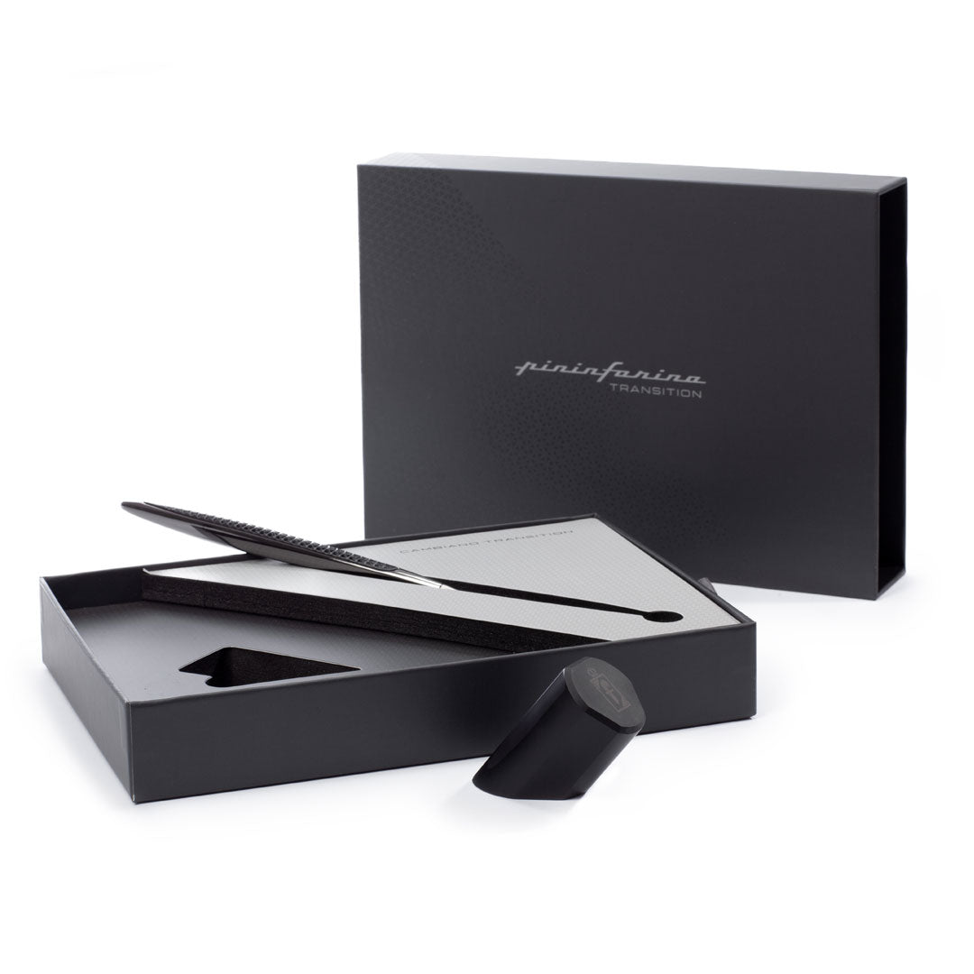 Pininfarina | Cambiano Transitions | Black | Ballpoint | Inclined Desk Stand