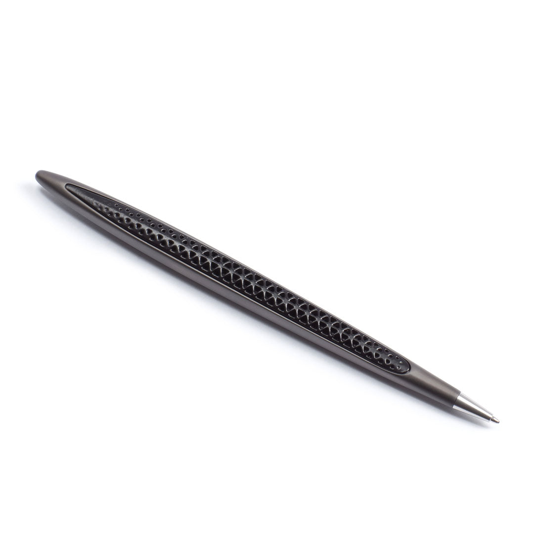 Pininfarina | Cambiano Transitions | Titanium | Ballpoint Pen | Inclined Desk Stand