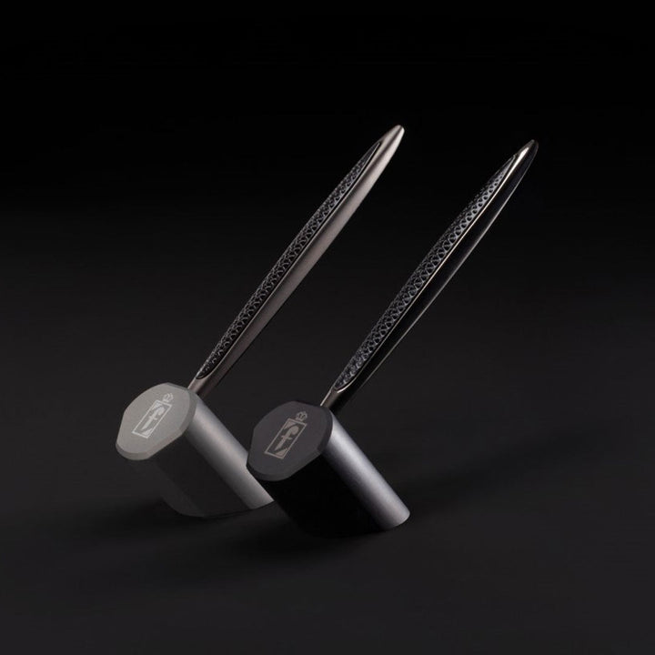 Pininfarina | Cambiano Transitions | Titanium | Ballpoint Pen | Inclined Desk Stand