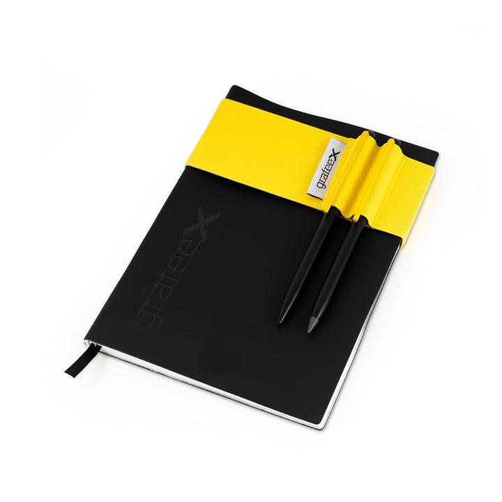 Pininfarina Grafeex Writing Pencil &amp; Ballpoint Set with Stone Paper Notebook – Yellow