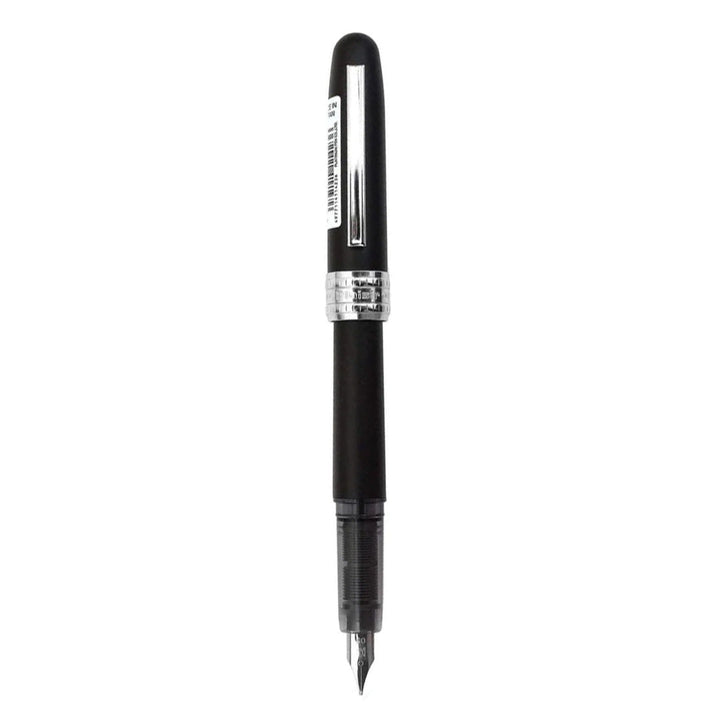 Platinum | Fountain Pen | Plaisir | Stainless Steel | Matt Black Barrel