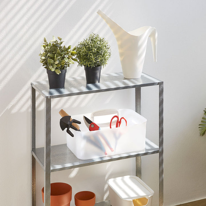 Litem | Portable Storage Organiser | Cool Grey &amp; Ivory | Porta Grande | For Office Home &amp; Kitchen