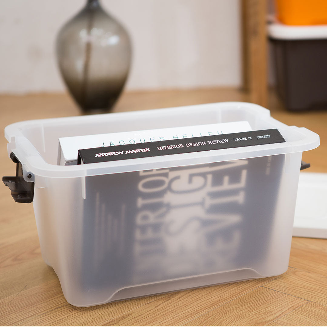 Litem | Multi Utility Storage  Box |Organizer  | 17 litres | Orange | Living Box | For Office Home &amp; Kitchen