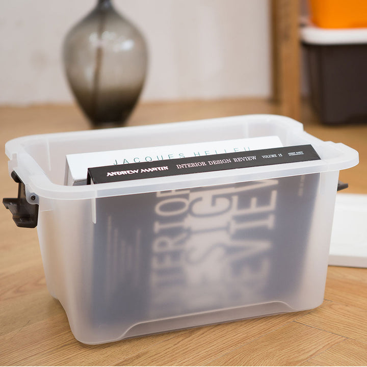 Litem | Multi Utility Storage  Box |Organizer  | 17 litres | Orange | Living Box | For Office Home &amp; Kitchen