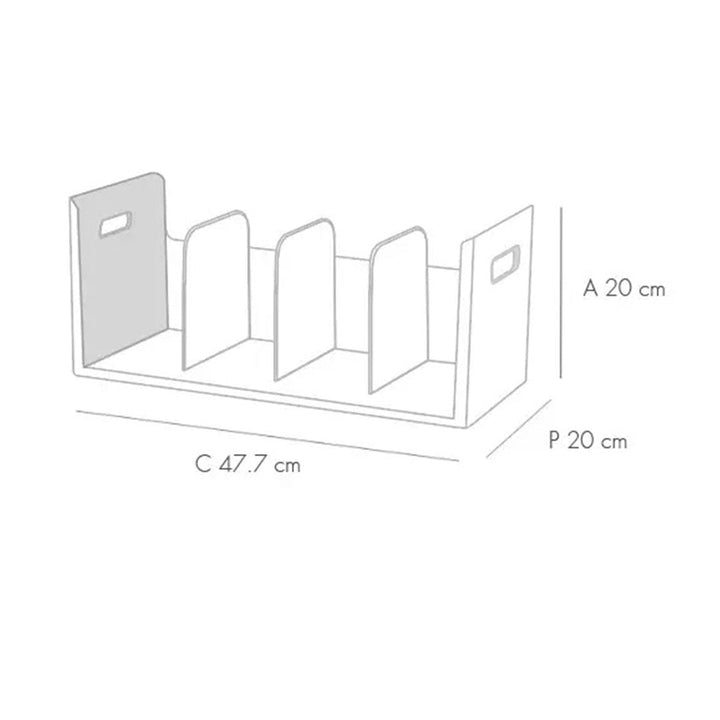 Litem | Book Rack | 4 Compartments | Organizer| Navy |Roomax
