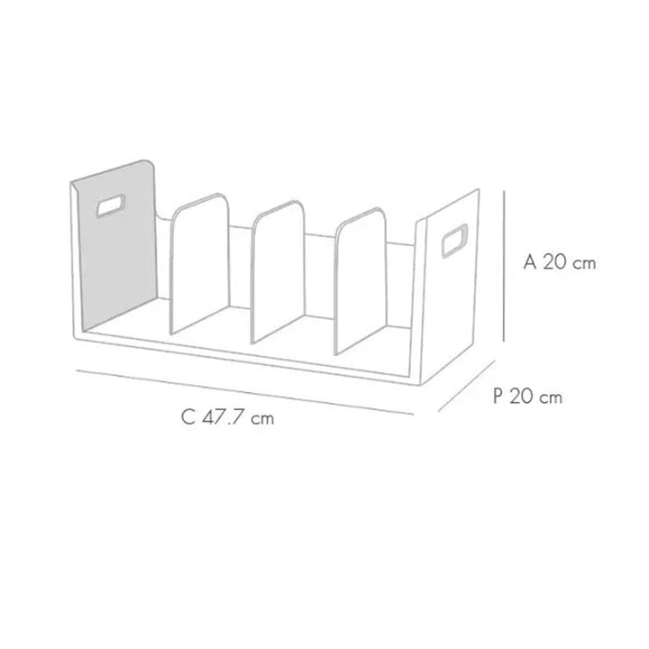 Litem | Book Rack | 4 Compartments | Organizer| Yellow |Roomax