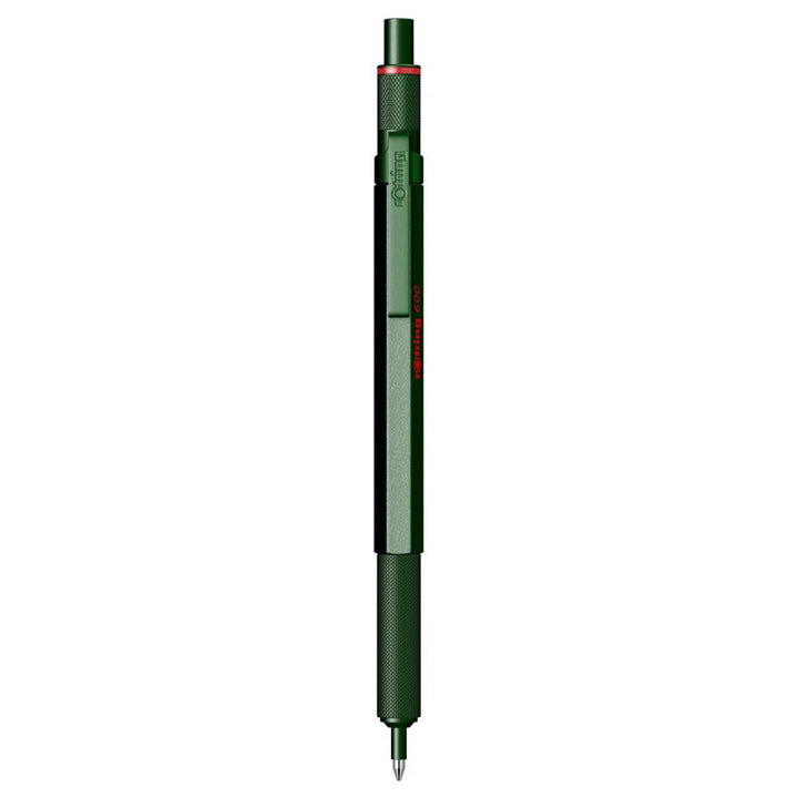 Rotring | 600 Series | Green 1.0mm Ball Pen | Metal Body | Non-Slip | Metal Knurled Grip