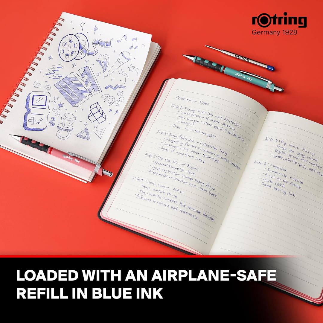 rOtring Ballpoint Pen – Tea Rose, 1.0mm Tip, Blue Ink, Sleek Design ...
