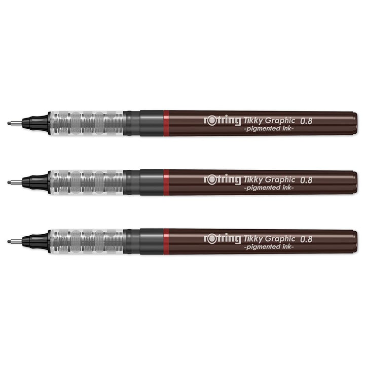 Rotring | Tikky | Graphic Fineliner | 0.8mm | Black Ink
