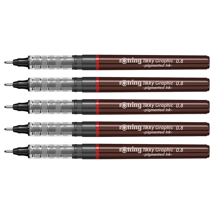 Rotring | Tikky | Graphic Fineliner | 0.8mm | Black Ink