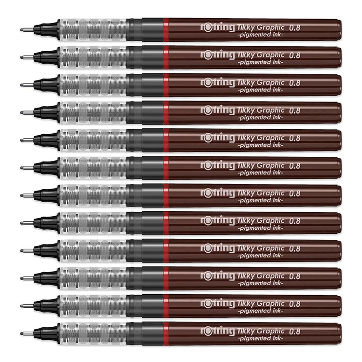 Rotring | Tikky | Graphic Fineliner | 0.8mm | Black Ink