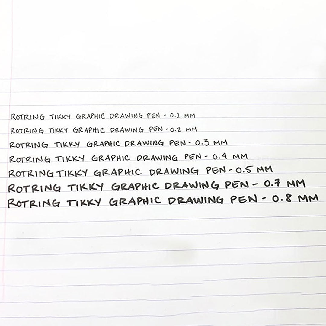 Rotring | Tikky | Graphic Fineliner | Black Pigment Lightfast | 0.3mm | 5 Pen Set