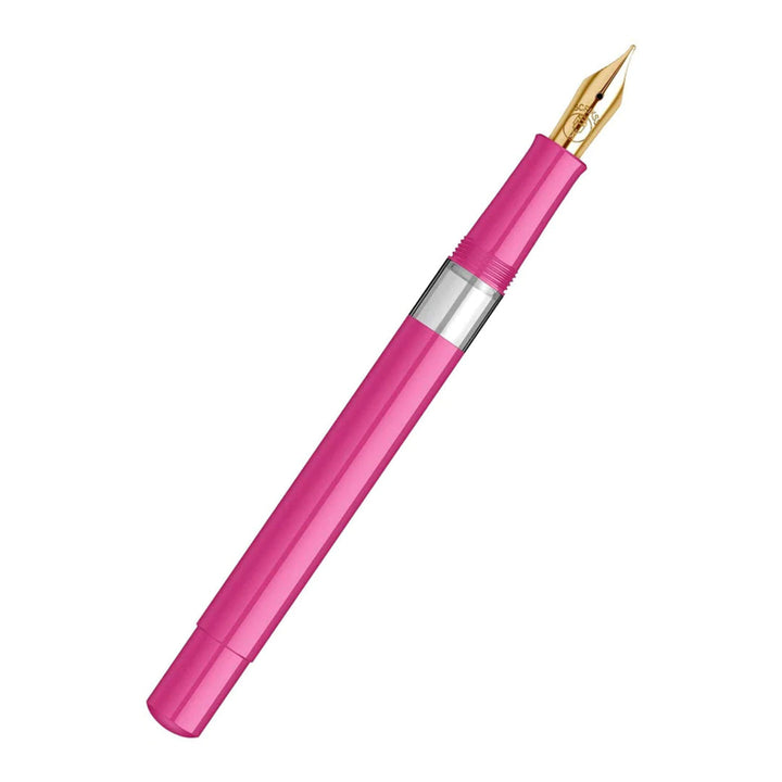 Scrikss | 419 Legendary | Fountain Ink Pen | Medium Nib | Gold Plated | Glossy Pink Barrel