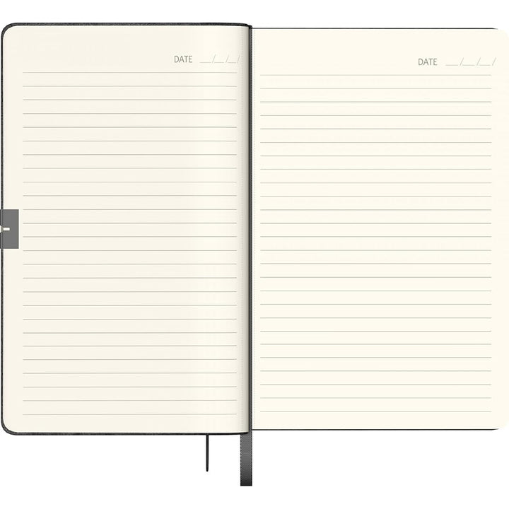 Scrikss | A5 Size | Premium Notebook | Black Faux Leather Paperback Cover | Ruled