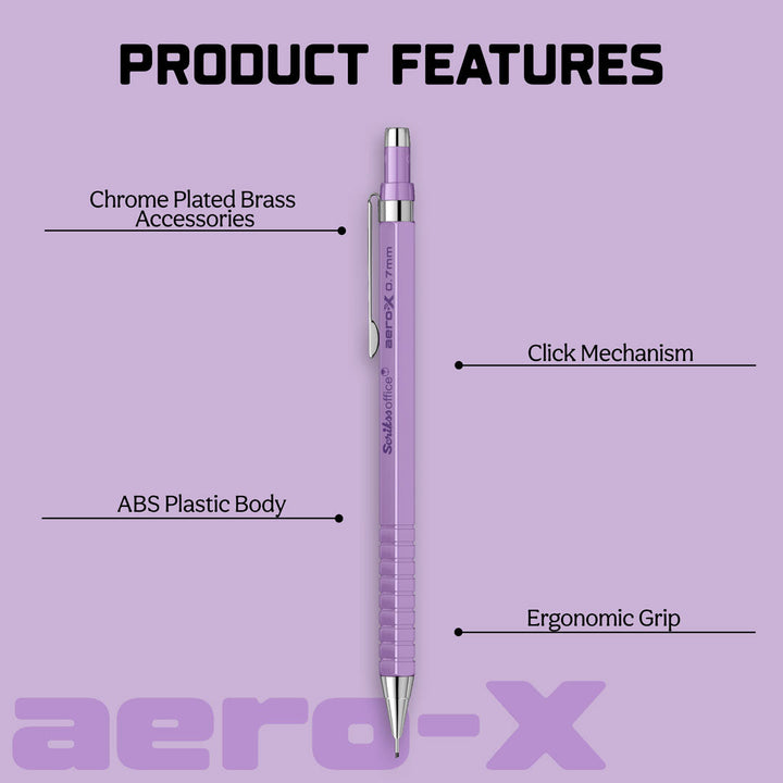 Scrikss | Aero-X | Mechanical Pencil | 0.7mm | Purple