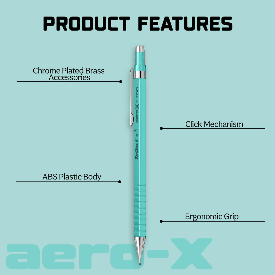 Scrikss | Aero-X | Mechanical Pencil | 0.7mm | Turquoise
