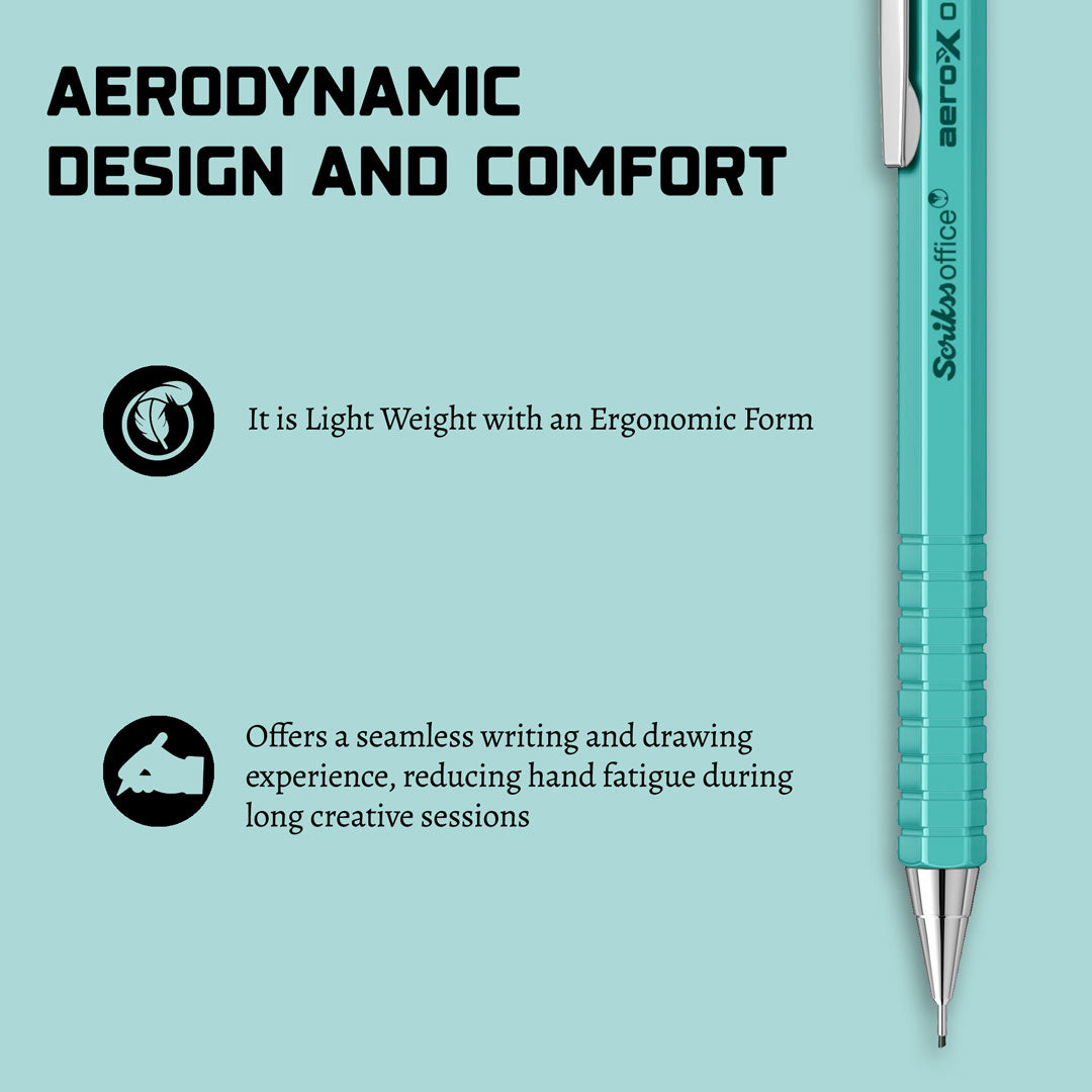 Scrikss | Aero-X | Mechanical Pencil | 0.7mm | Turquoise
