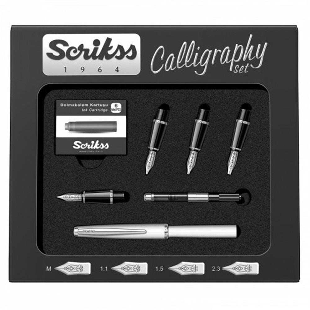 Scrikss Calligraphy Pen Set White Acrylic