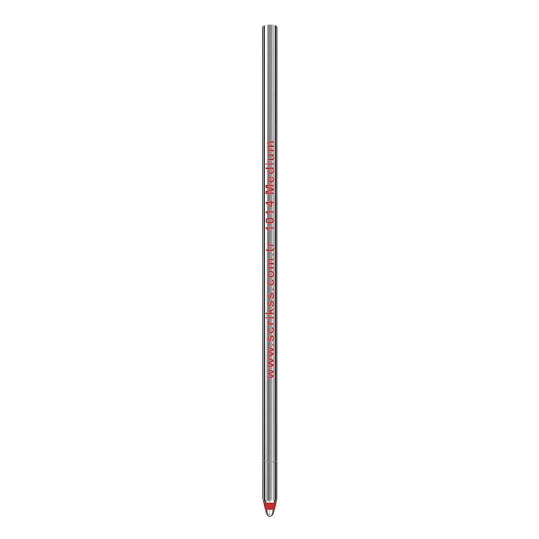 Scrikss | D1 | Ballpoint Pen | Medium Short Refill | Red