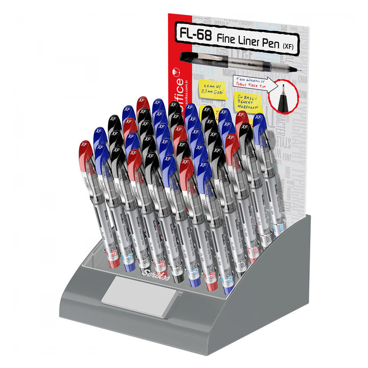 Scrikss | Fl-68 | Fineliner 0.6mm | Box Of 12 | Black