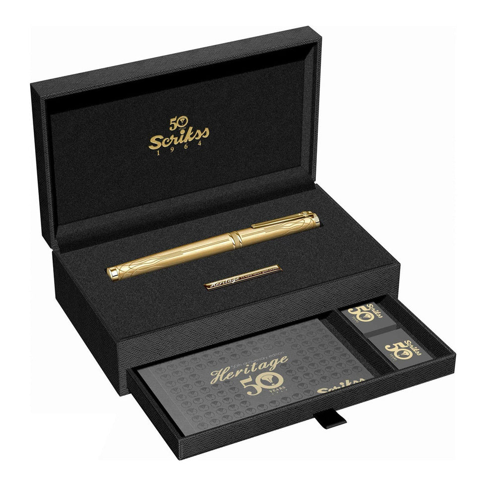 Scrikss Heritage Fountain Pen – Gold 50th Year Anniversary Edition