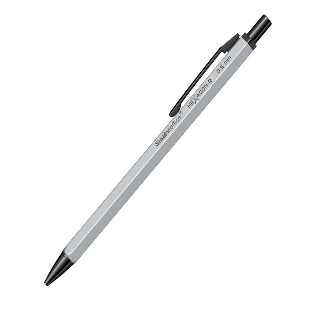 Scrikss | Hexagon-R | Mechanical Pencil | 0.5mm | Silver