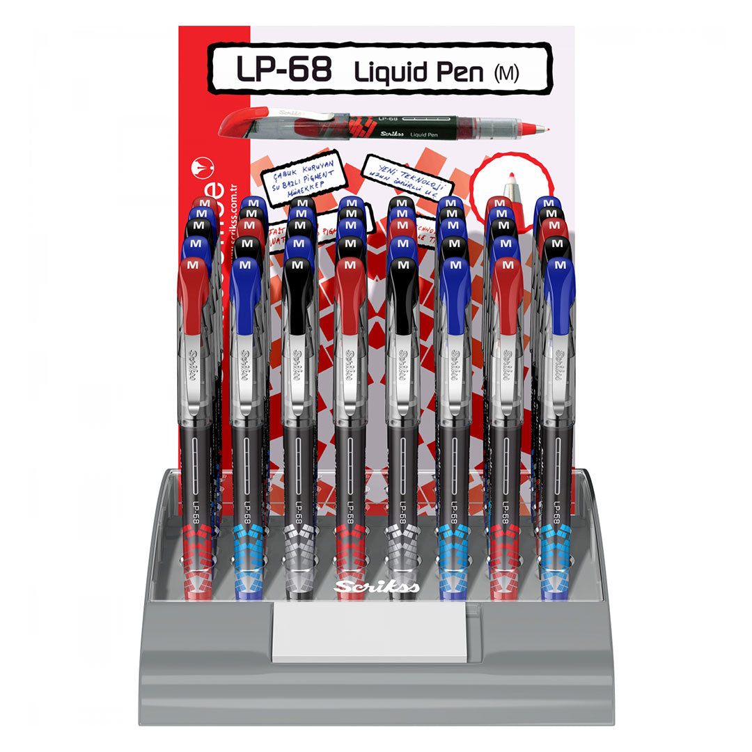 Scrikss | LP-68 | Liquid Pen | Box Of 12 | Red