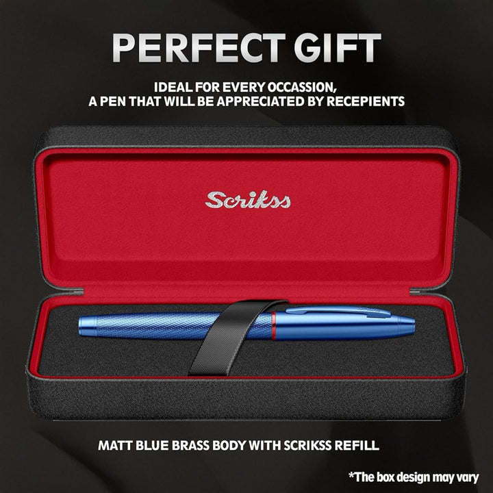 Scrikss |  Noble 35 | Roller Ball Point Pen | Blue