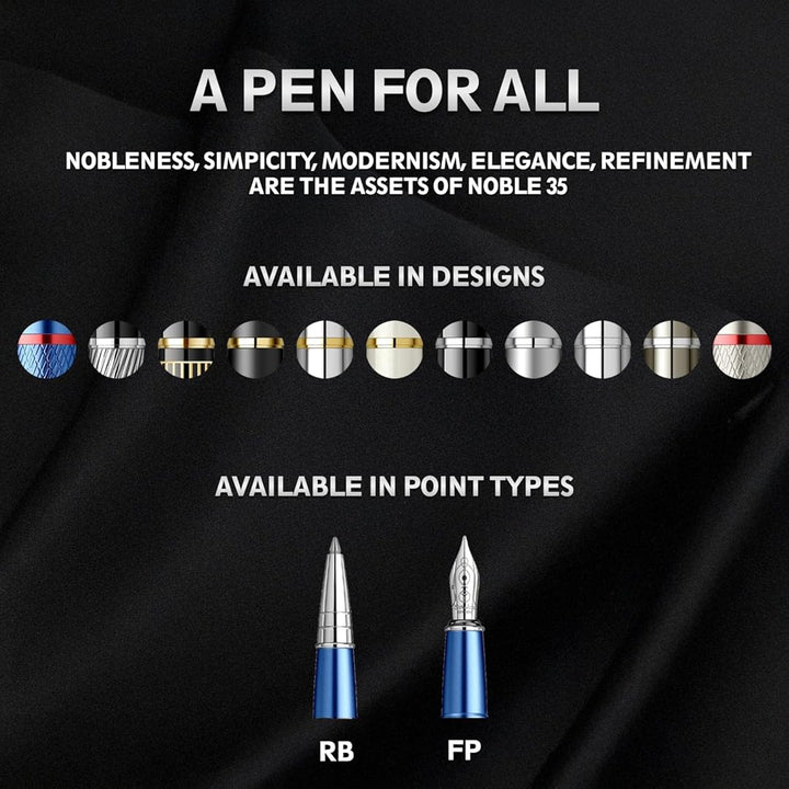 Scrikss |  Noble 35 | Roller Ball Point Pen | Blue