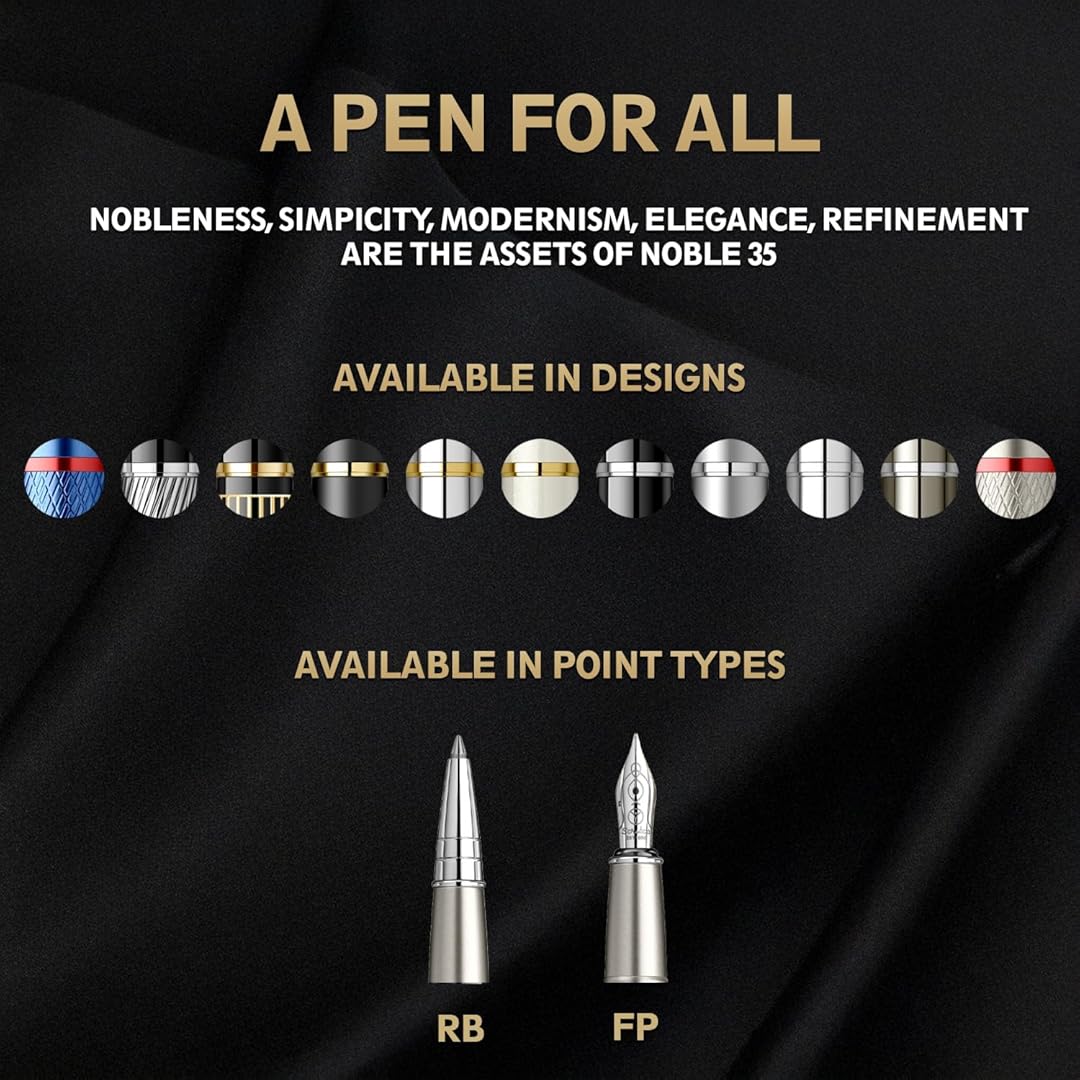 Scrikss |  Noble 35 | Roller Ball Point Pen | Matte Titanium